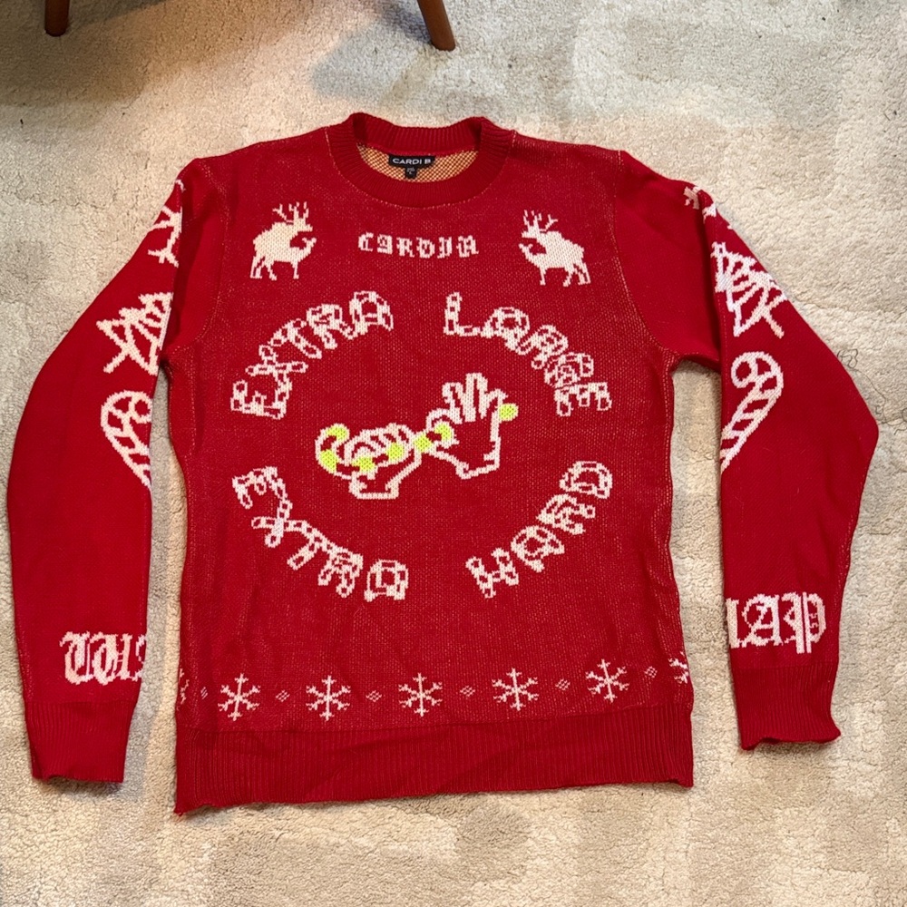 Red Men's WAP by Cardi B Holiday Sweater